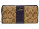 [コーチ] COACH 財布(長財布) F52859 カーキ×ミッドナイト ラグジュアリー シグネチャー PVC レザー アコーディオン ジップ アラウンド レディース [並行輸入品]