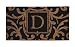 Classic Design Coconut Fiber Monogram Doormat - D