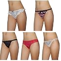 5 PACK: Ladies Sexy Stretch Panties G String Thong / Knickers - Mixed Brands - Multicolor