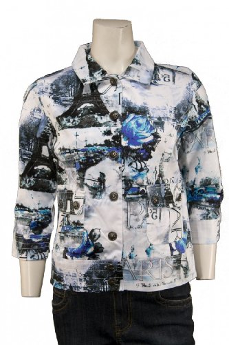 Misses Paris Print 3/4 Fashion Jacket