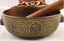 ~ Tibetan 8 LUCKY SYMBOLS Meditation Singing Bowl 6.50" Dia ~