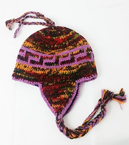 NEPMANDU Wool Super Warm Sherpa Beanie Ski Hat (Handmade in Nepal)