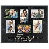 FAMILY 6-opening collage special ebony-black keepsake frame by Malden - 4x6