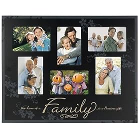 Malden FAMILY 6-opening collage special ebony-black keepsake frame - 4x6