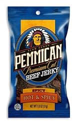 Pemmican Premium Cut Beef Jerky, Hot & Spicy, 1.8-Ounce Packages (Pack of 12)
