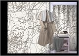 Duschvorhang Showertoy 180x200 cm SPAGHETTI Sand