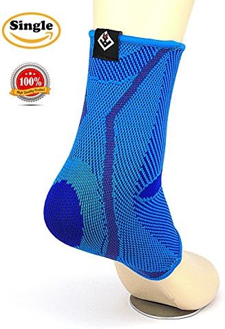 GATEWELL Light Series Elite Knitted Enwrap Ankle Support Compression Brace Sleeves For Sports, Arthritis, Joint Pain, Faster Recovery For All Types Of Outdoor Activities DODGREBLUE - M