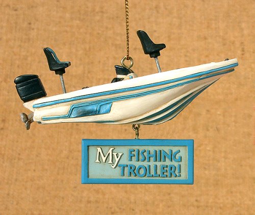 "My Fishing Troller!" Boat Christmas Ornament 2" #W3694
