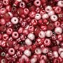 Czech Seed Beads 6/0 'Valentine's Day' Red And Pink (1 Ounce)