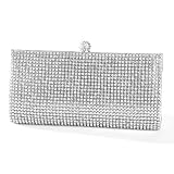 Silver Evening Bag with Bezel Set Crystals