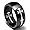 Two Tone Stainless Steel Cross Cut Out Ring Size 7
