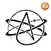 Imperial Graphix 2X Atheist Symbol Religion Car Auto Vinyl Decal (White 6