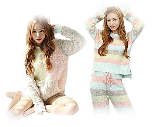 (ボナスティモーロ) Buona stimolo モコモコ ふわふわ ルームウェア パステルカラー 上下 セット 選べる 2デザイン