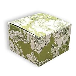 Green Toile - One Piece Gift Boxes (3" x 3" x 2")