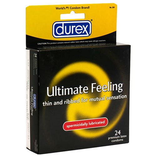 Durex Ultimate Feeling Spermicidally Lubricated Latex Condoms (24 Condoms)