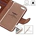 iPhone SE Case, TORU [Prestizio] Wristlet [Brown] Wallet Case with [CARD SLOT][ID HOLDER][KICKSTAND][WRIST STRAP] for iPhone 5 / 5S / iPhone SE - Brown
