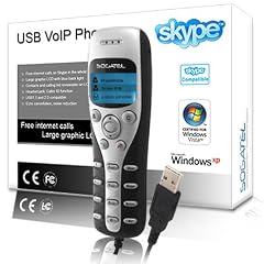 Sogatel - USB Skype VolP Internet Telefon, blau beleuchtetes LCD Display - Windows 7, Vista, XP