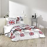 Housse de couette et deux taies London Blanc