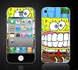 iPhone 4 Spongebob Squarepants Vinyl Skin kit fits 4th generation apple iPhone decal cover Skins case.