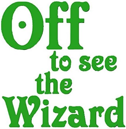 Off To See The Wizard 6" Green Vinyl Car Truck Decal Sticker Movies Cute Fun Wizard Of Oz Dorothy