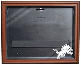 NFL Detroit Lions Removable Face Jersey Display - Brown with Museum Quality UV Upgrade