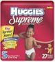 Huggies Supreme Diapers, Size 5, Over 27 lbs, Jumbo Pack, 27 ea