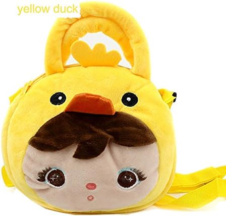 Superclub ® Cute Animal Pattern Plush Double-layer Pouch HandBag Cross-body Bag Versipacks for Kids Boys Girls (Duck Pattern)