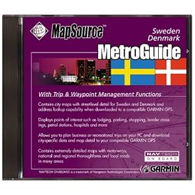 Garmin MapSource MetroGuide CD-ROM for Garmin GPS Units, Denmark and Sweden (010-10264-08)
