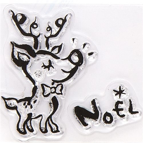 Imagen principal de Bonitas pegatinas navideñas con un reno y Noel