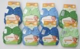 Bumgenius Elemental Organic 12 Pack Cloth Diapers for Boys All in One