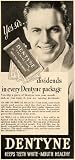 1935 Ad Dentyne Chewing Bubble Gum Teeth White Candy - Original Print Ad