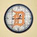 MLB Detroit Tigers Stained Glass Wall Clock