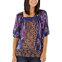 Xhilaration&reg; Juniors 3/4 Sleeve Boho Top - Wild Feather