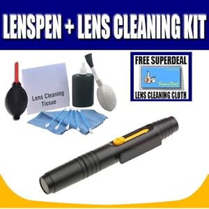 Lenspen Lens Cleaning System + Hurricane Blower + Deluxe 5-Piece Cleaning Kit For The Sony Cybershot DSC-HX1 Digital Camera and Complimentary FREE Exclusive Super Deal Micro Fiber Cleaning Cloth