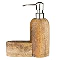 Marble Soap Dispenser - Dark Travertine