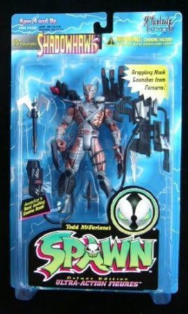 1996 MCFARLANE TOYS SPAWN SERIES 4 REPAINT GOLD SHADOWHAWK FIGURE