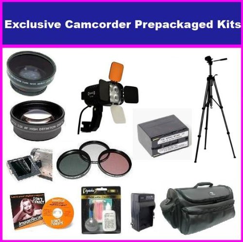 Ultimate 25PC Accessory Package For Canon Canon XH-A1s XH-G1s XL-H1a XL-H1s package Includes Extended Life BP-945 Replacement Battery Charger - 72MM Wide Angle Lens - 2X Telephoto Lens - 3 Piece Pro HD Filter Kit - Pro 72 Inch Tripod - Professional Case and More