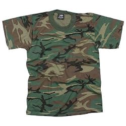 Rothco Woodland Camo Mens Tshirt - Small
