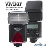 Vivitar High Power Auto Flash DF-383 with Bounce & Swivel Head for Olympus Evolt E-3, E-30, E-620, E-520, E-510, E-450, E-420, E-410 Digital SLR Cameras