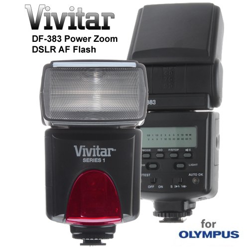 Vivitar VIV-DF-383-OP AF Power Zoom DSLR Flash for Olympus