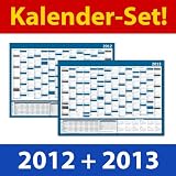 Produkt-Bild: XXL Wandkalender-Set 2012 + 2013 Format DIN A0 (840 x 1.188 mm) zwei einzelne XXL Wandkalender mit Schulferien f&uuml;r alle Bundesl&auml;nder
