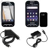 iNcido Brand Samsung Galaxy Indulge R910 Combo Rubber Black Protective Case ....