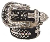 Review B.B. SIMON  / BB SIMON Belt Swarovski Crystals b.b. Cross XL Womens Black Hair