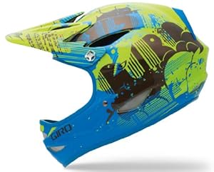 Giros Remedy Mountain Full-Face Bike Helmet (Blue/Bright Yellow Cloud Nine, Small)