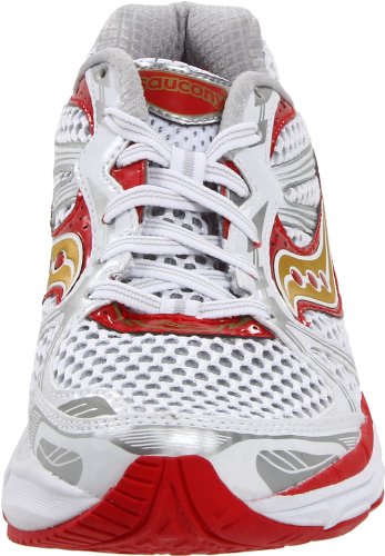 Saucony Women 'ProGrid Guide 5' Running Shoes, White/Red/Gold Size- 5