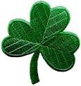 Irish Clover Dark Green Embroidered Patch Lucky Shamrock Iron-On Ireland Emblem