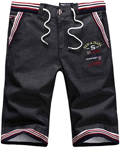 Somo Lite Men's Summer Comfort Cotton Solid Mid Waist Fit Cargo Short Black