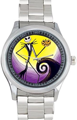 New Fashion 40mm Stainless Steel Watch Metal Band Designed Jack Skellington Image