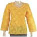 Long Sleeve Shirt Womens Cotton Top Blouse Chikan Embroidery Size S (ctop416)