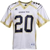 NCAA Russell Georgia Tech Yellow Jackets #20 Youth Replica Football Jersey-White (Medium)